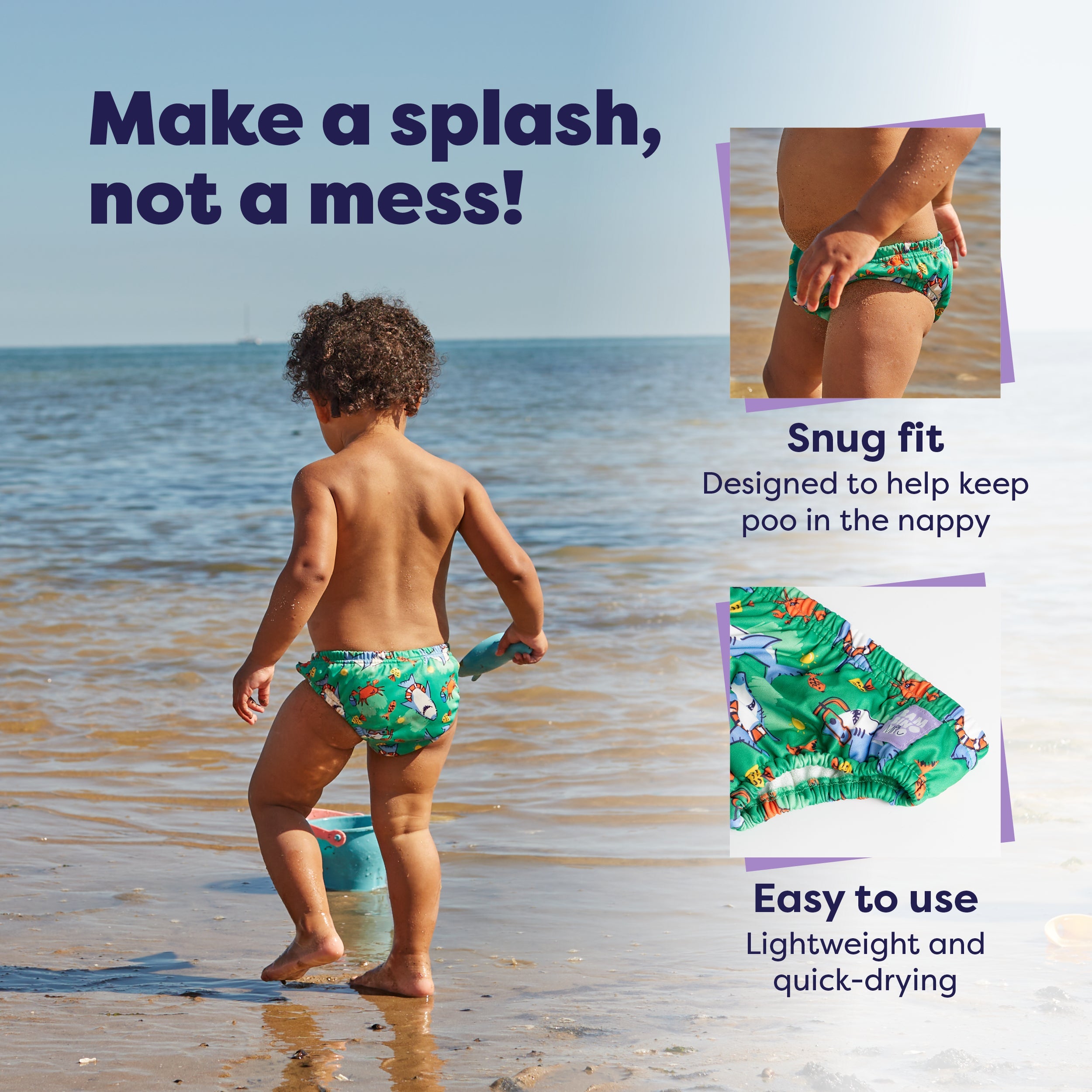 Bambino Mio Reusable Swim Nappy - Finn