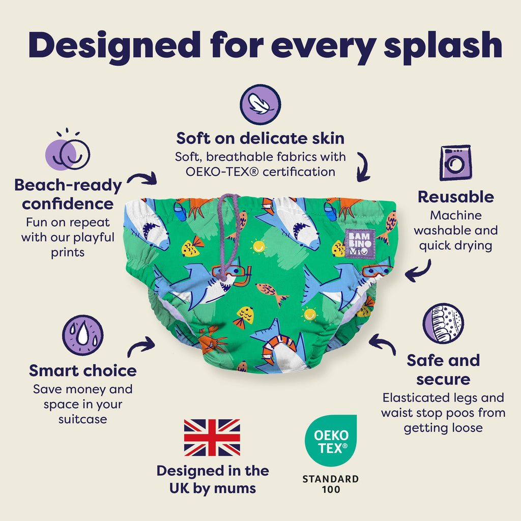 Bambino Mio Reusable Swim Nappy - Finn