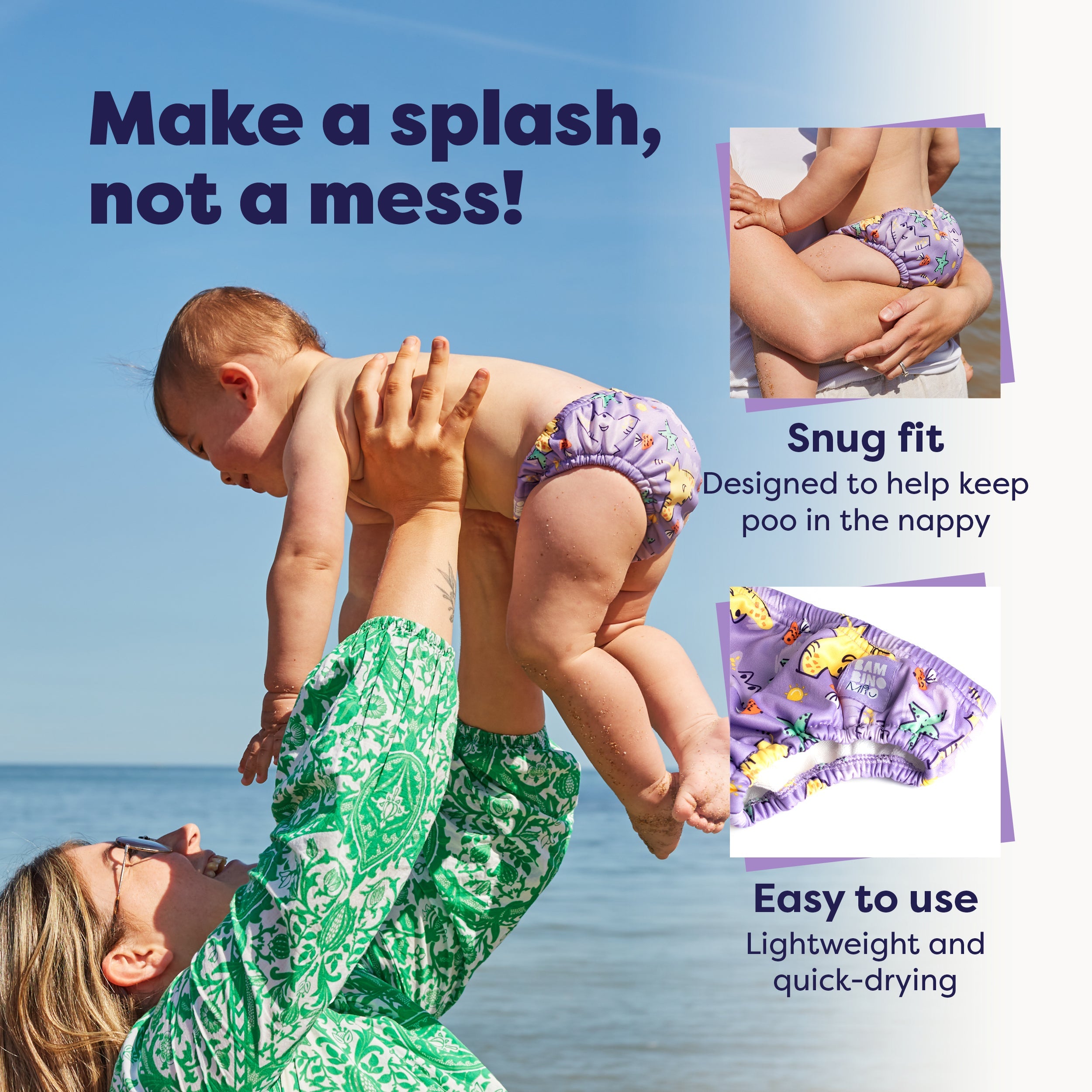 Bambino Mio Reusable Swim Nappy - Flame