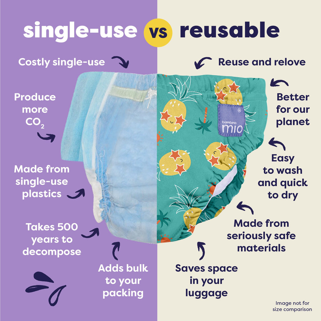 Bambino Mio Reusable Swim Nappy - Pineapple Party / Tropical