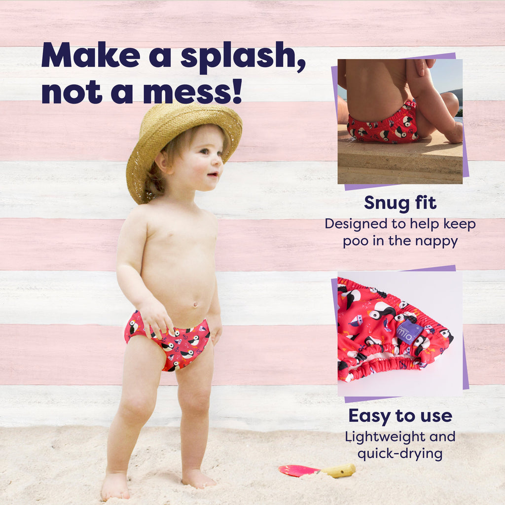 Bambino Mio Reusable Swim Nappy - Puffin Parade / Nice