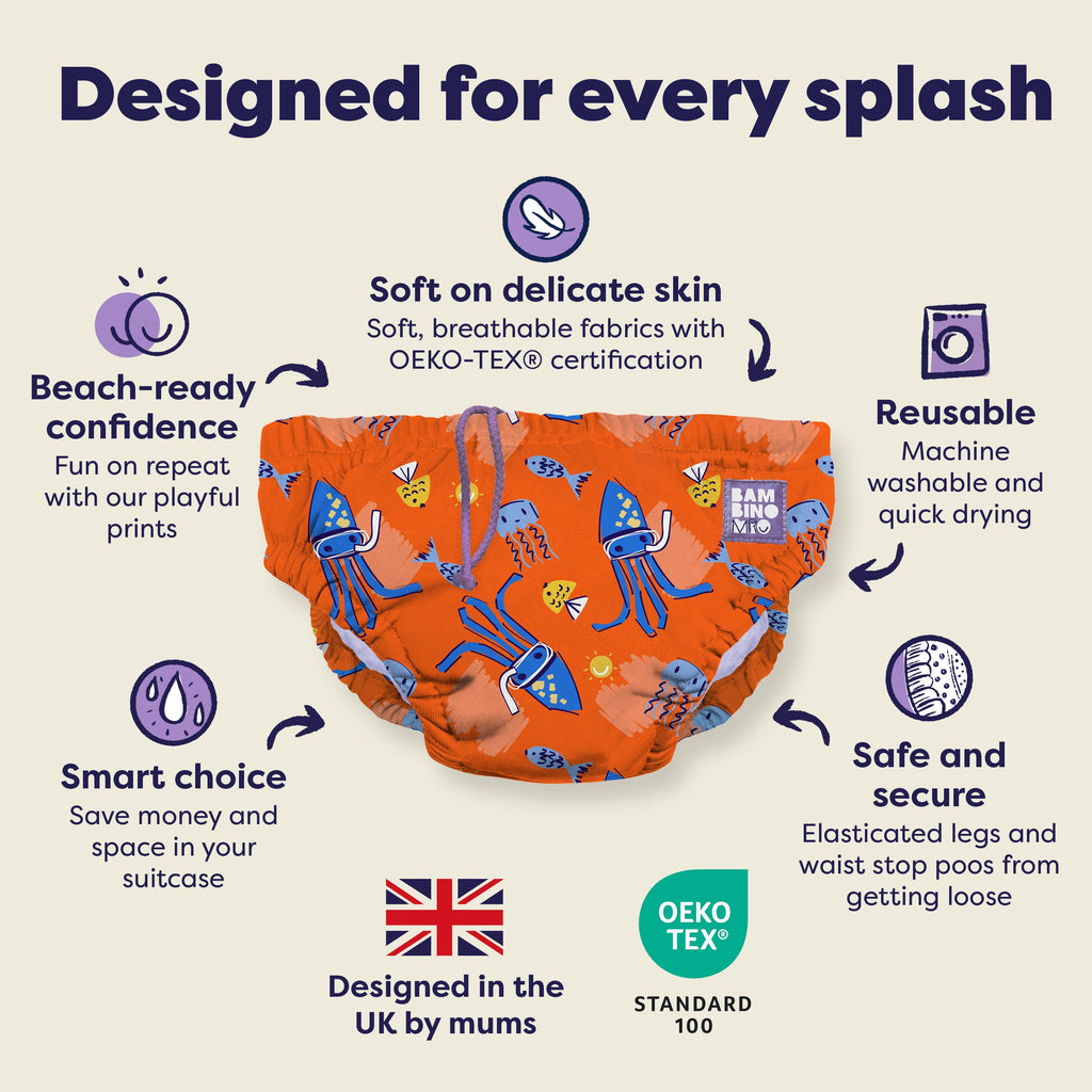 Bambino Mio Reusable Swim Nappy - Stretch / Wave Patrol
