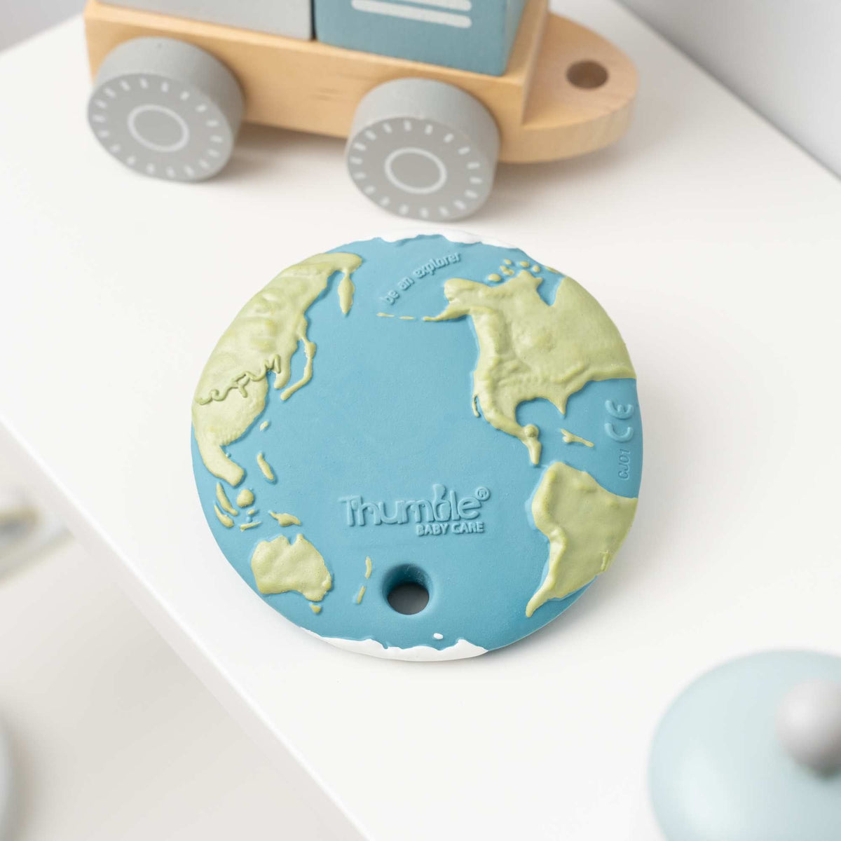 Natural Rubber Space Teether Baby Toy - Earth Biscuit® Planet Earth