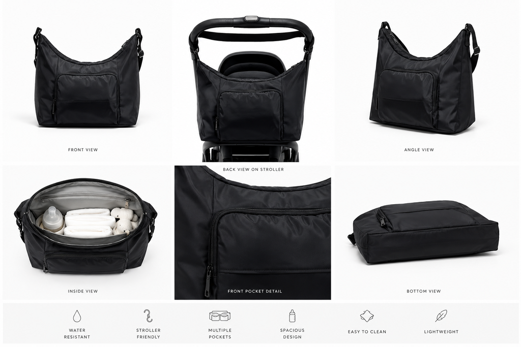 For Your Little One Qubi Mommy Changing Bag - Black