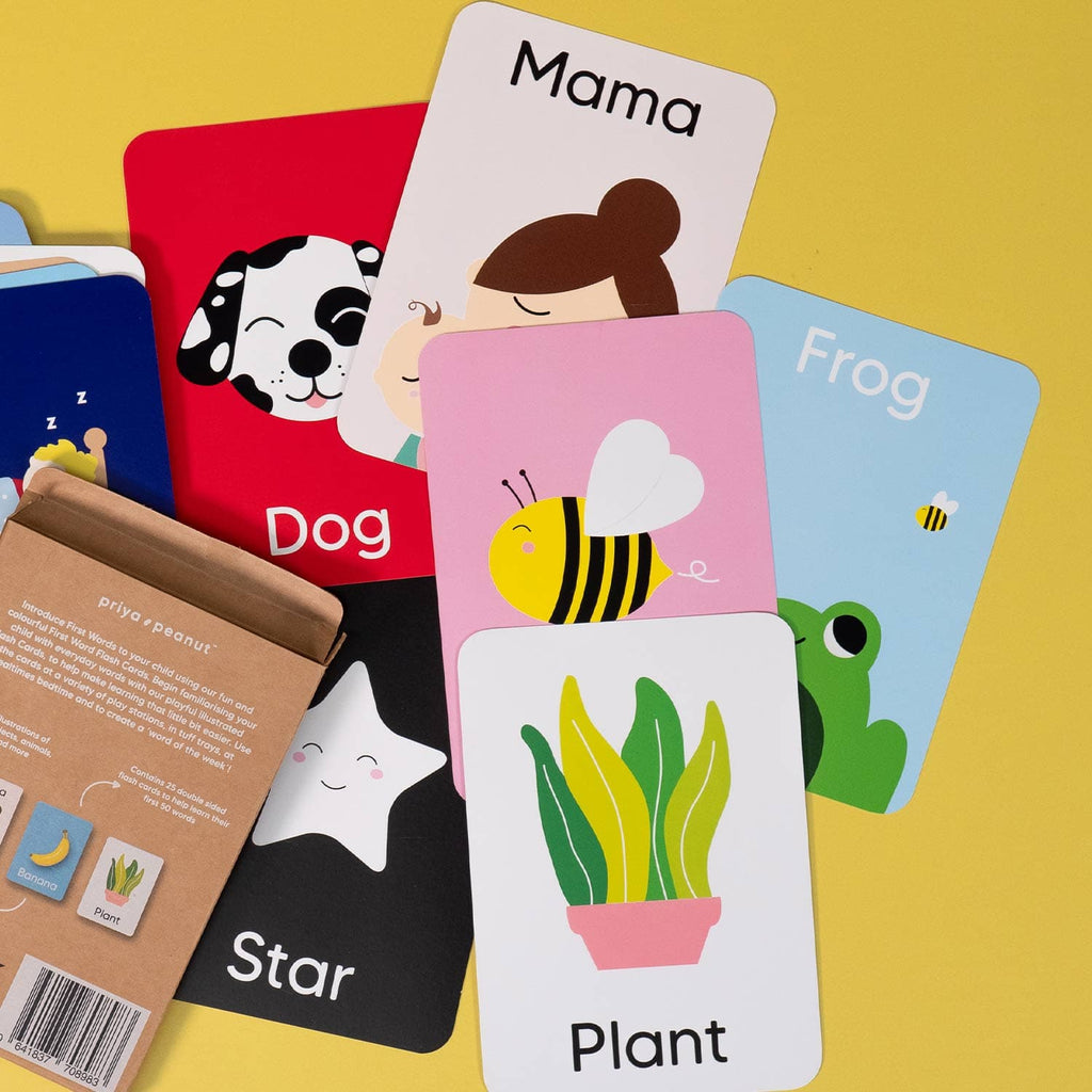 Priya & Peanut First Word Flash Cards