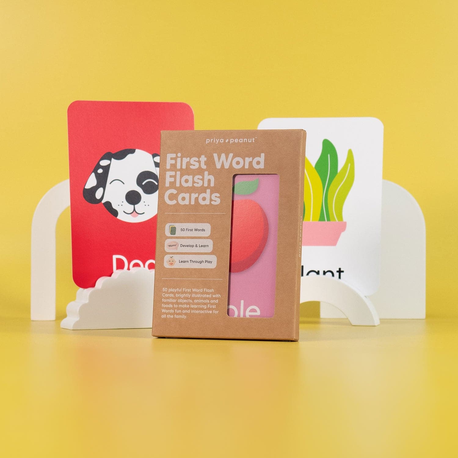 Priya & Peanut First Word Flash Cards