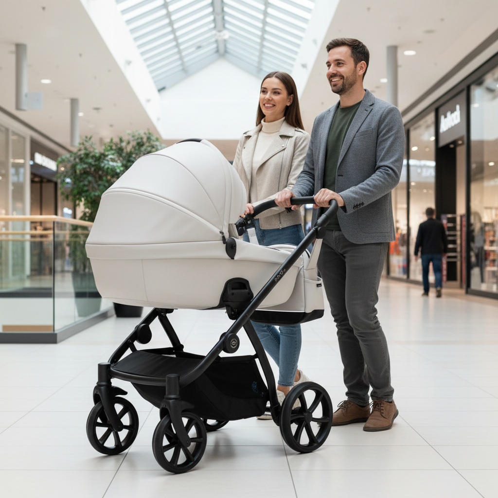 Noordi Fjordi V1 Leather 3in1 with Joie i-Snug 2 Car Seat - Cloud