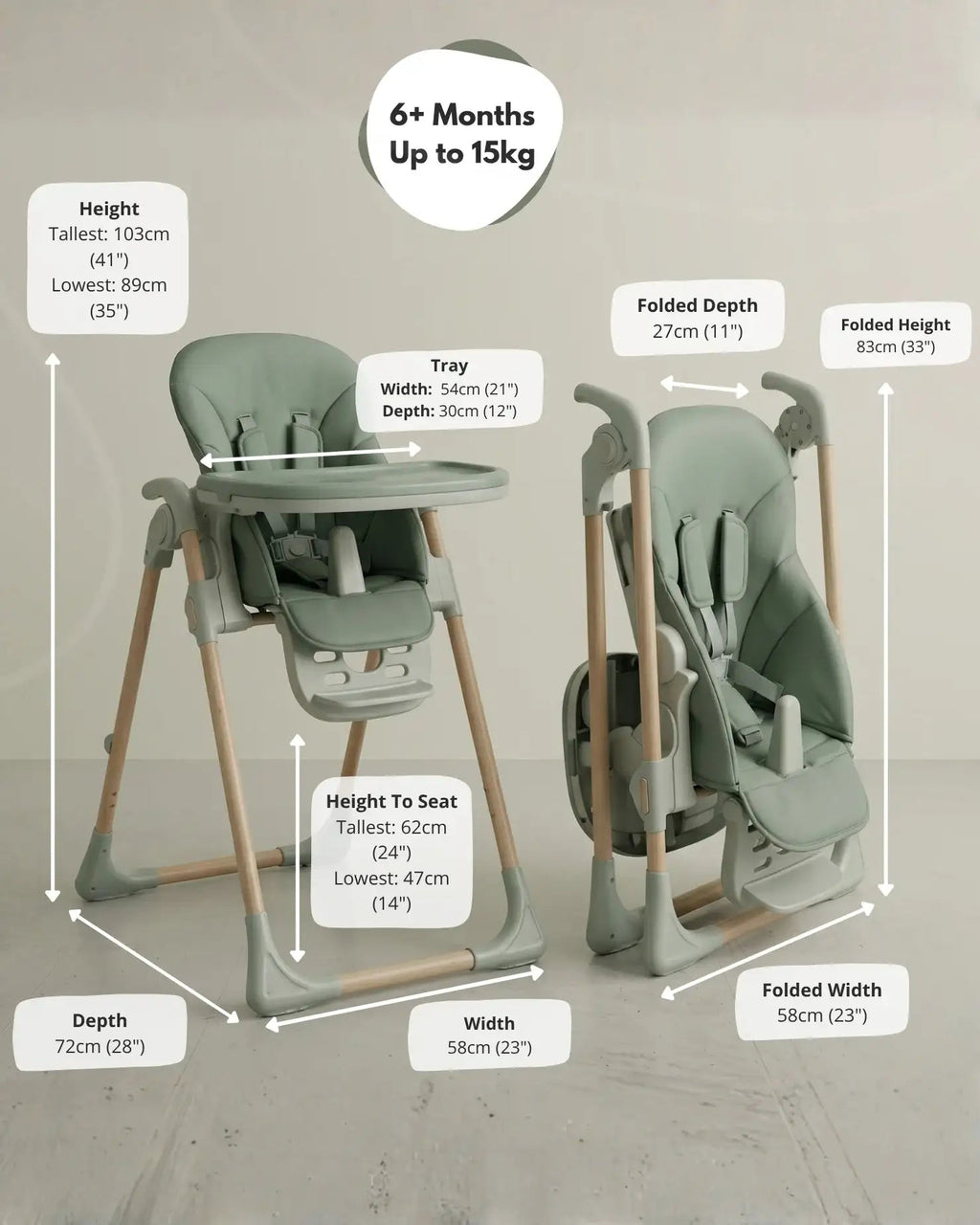 Flare Baby & Toddler Highchair - Green