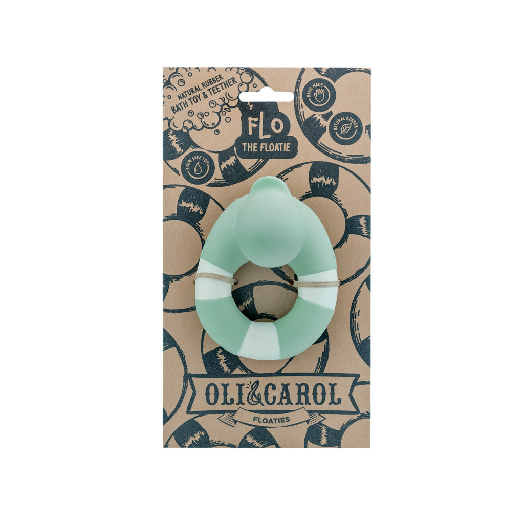 Oli & Carol Floatie Duck Mint Bath Toy / Teether