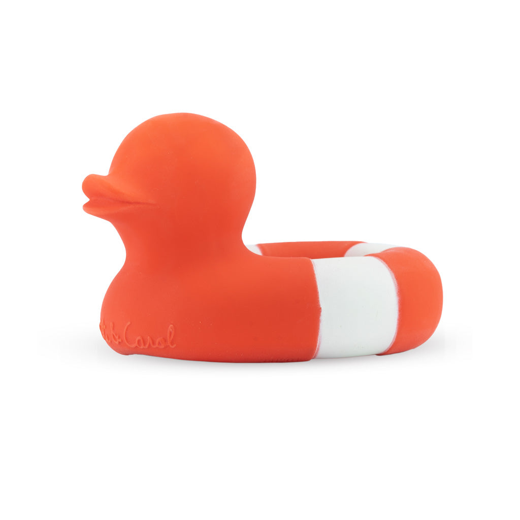 Oli & Carol Floatie Duck Red Bath Toy / Teether