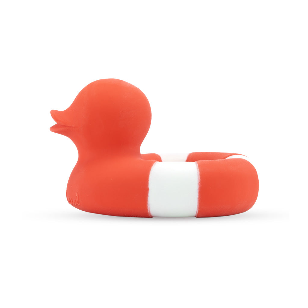 Oli & Carol Floatie Duck Red Bath Toy / Teether