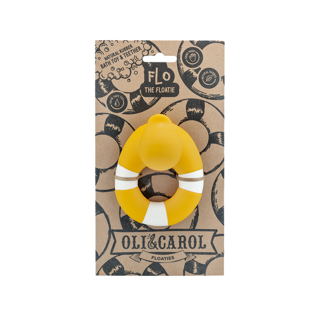 Oli & Carol Floatie Duck Yellow Bath Toy / Teether