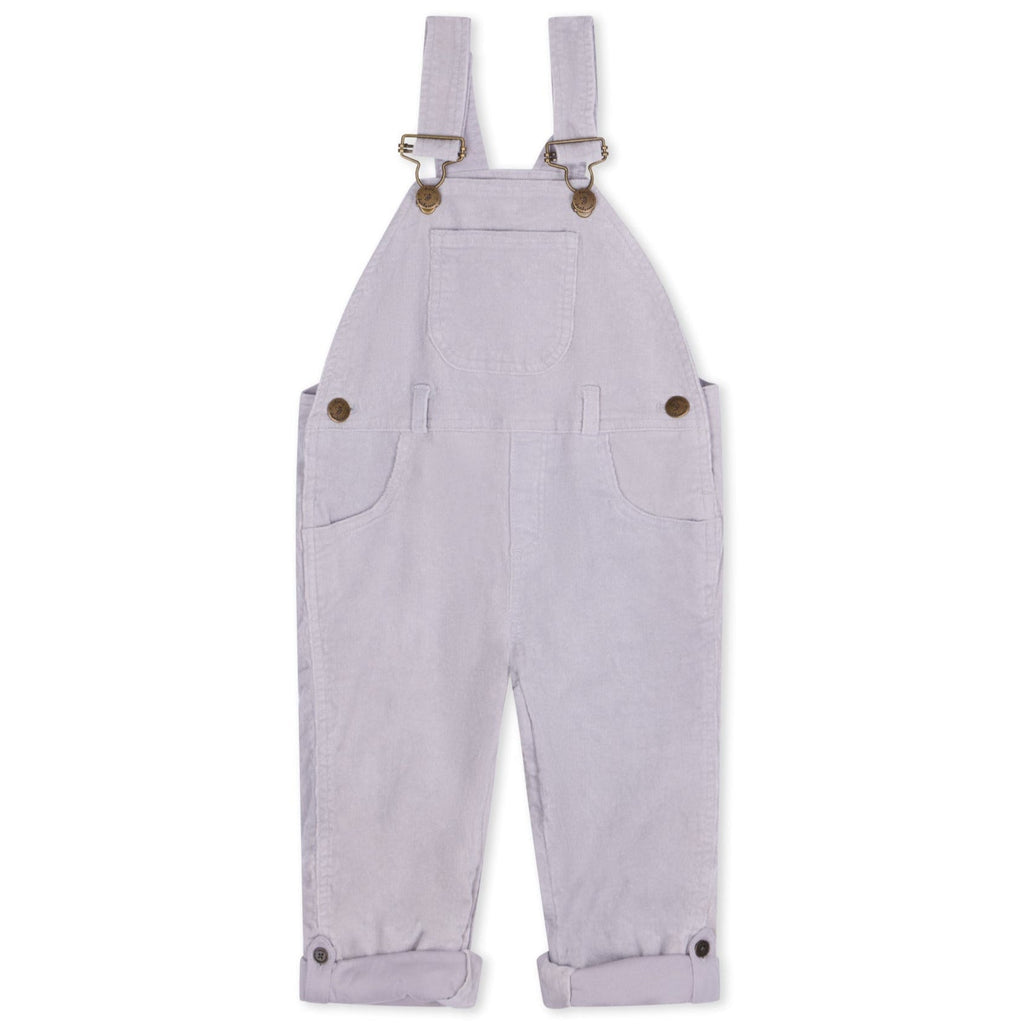 Dotty Dungarees Corduroy Dungarees - Fog (Pale Grey)