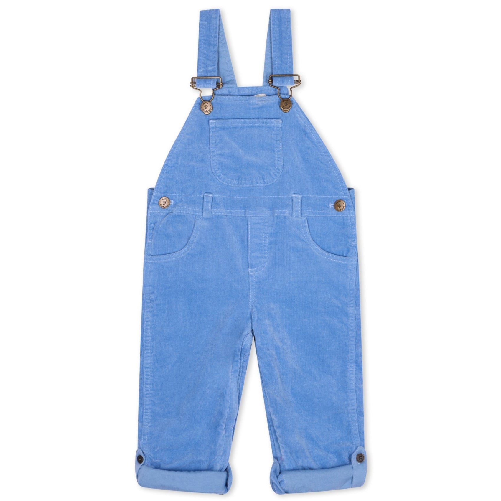 Dotty Dungarees Corduroy Dungarees - Forget-Me-Not