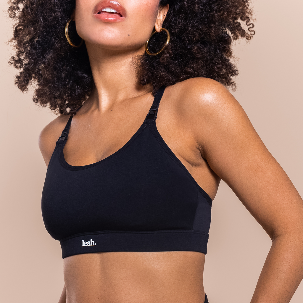 LESH - Freeflo 2.0 Leakproof Nursing Bra - Black / Pink / Beige