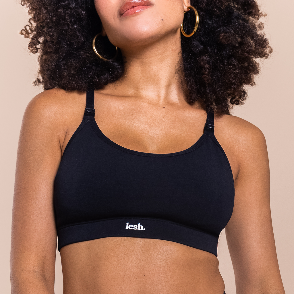 LESH - Freeflo 2.0 Leakproof Nursing Bra - Black / Pink / Beige
