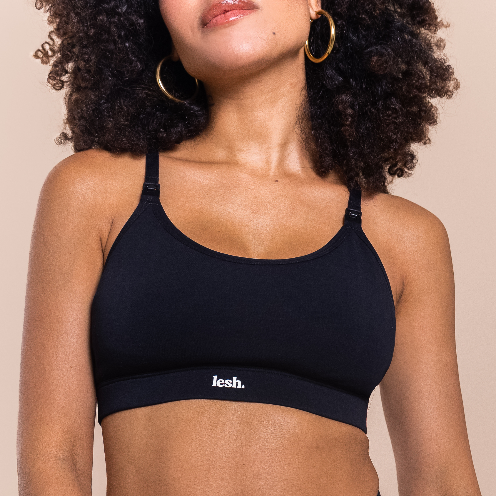 LESH - Freeflo 2.0 Leakproof Nursing Bra - Black / Pink / Beige