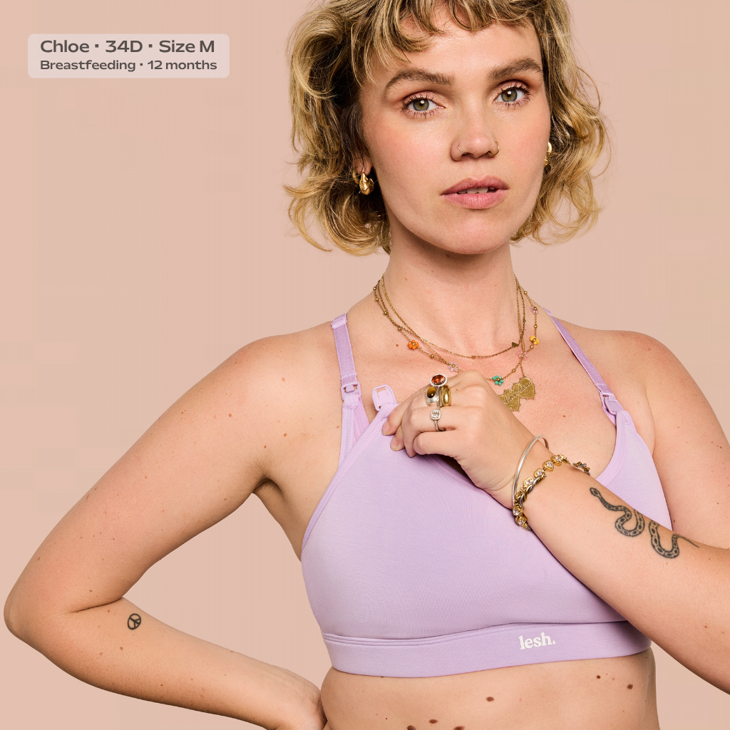 LESH - Freeflo 2.0 Leakproof Nursing Bra - Black / Pink / Beige