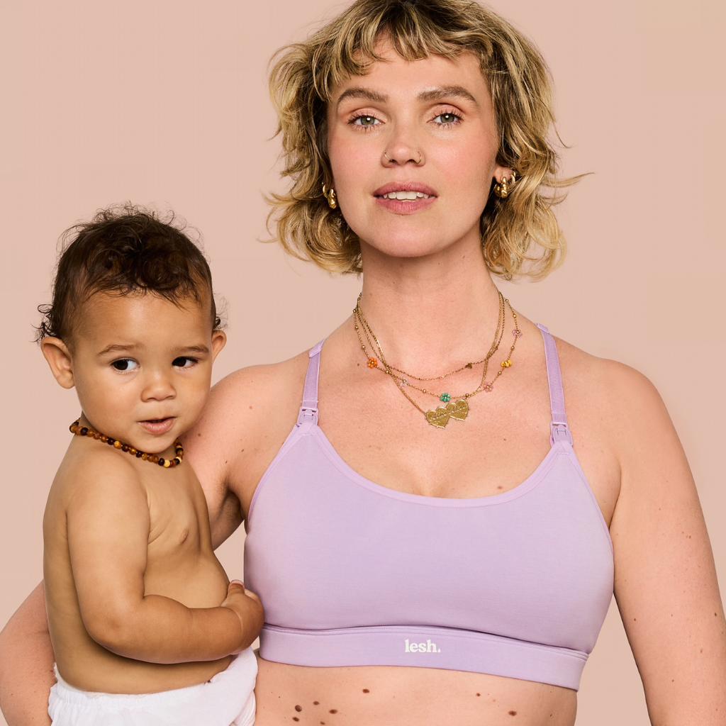 LESH - Freeflo 2.0 Leakproof Nursing Bra - Black / Pink / Beige