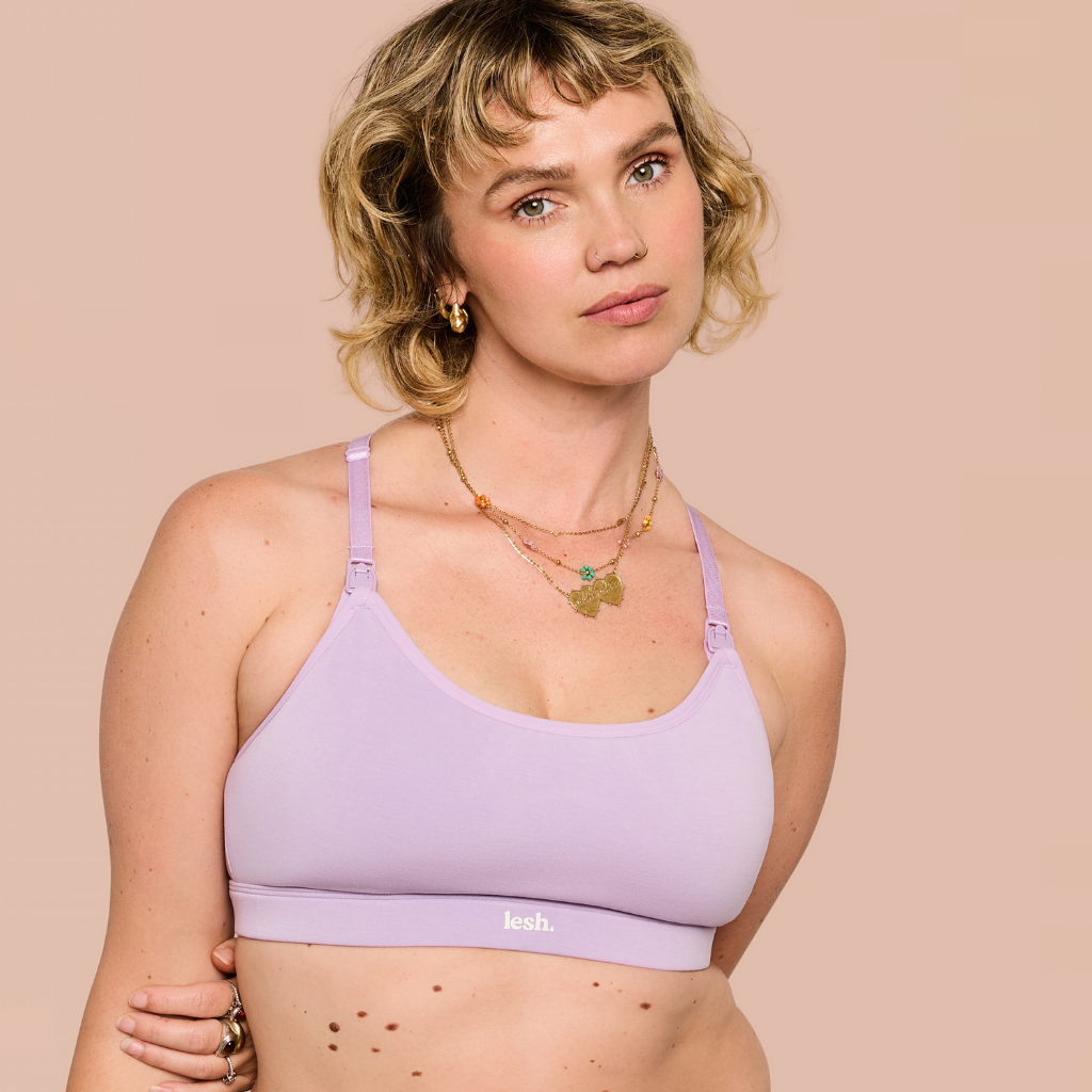 LESH - Freeflo 2.0 Leakproof Nursing Bra - Black / Pink / Beige