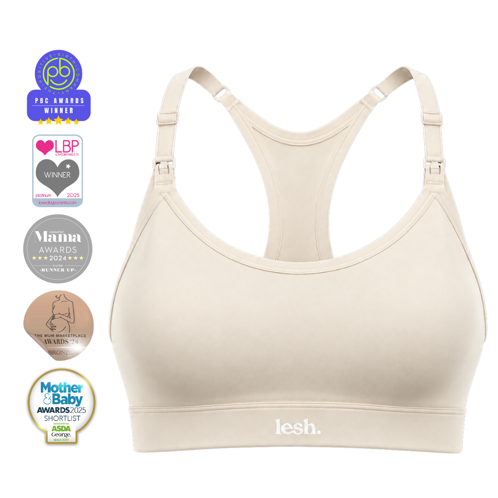 LESH - Freeflo 2.0 Leakproof Nursing Bra - Black / Pink / Beige