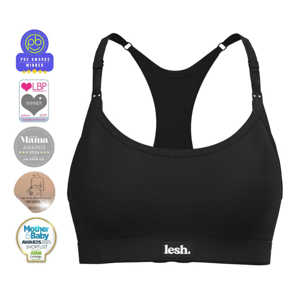LESH - Freeflo 2.0 Leakproof Nursing Bra - Black / Pink / Beige