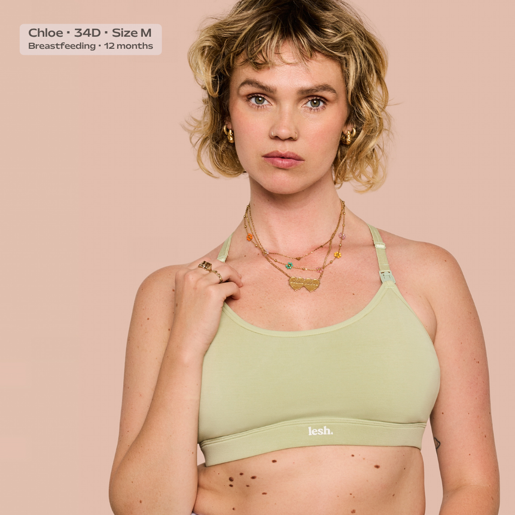 LESH - Freeflo 2.0 Leakproof Nursing Bra - Black / Pink / Beige