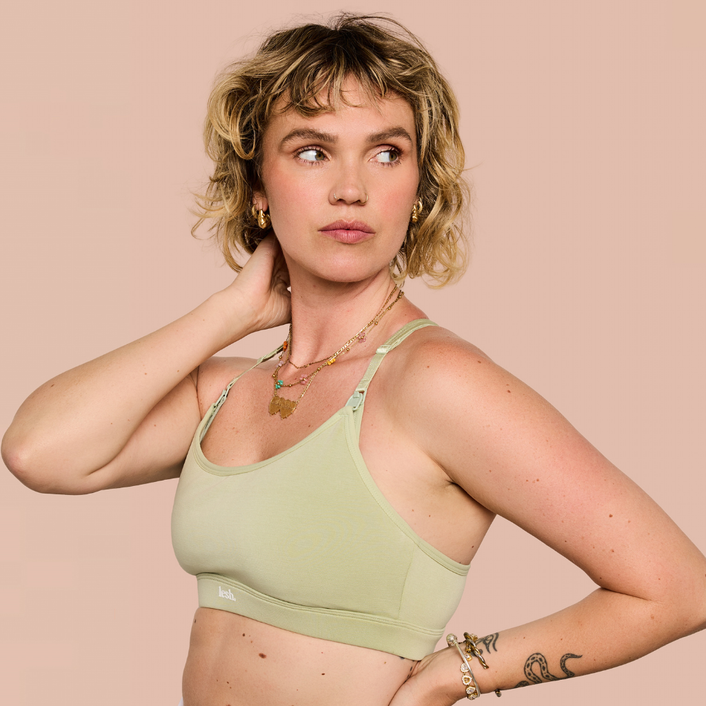 LESH - Freeflo 2.0 Leakproof Nursing Bra - Black / Pink / Beige