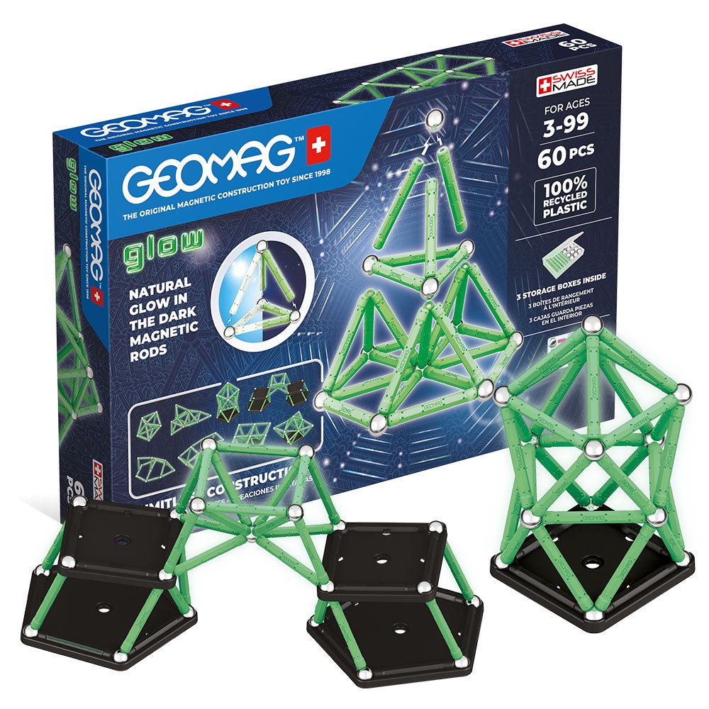 Geomag Glow Panels - 60 Piece Magnetic Construction Set