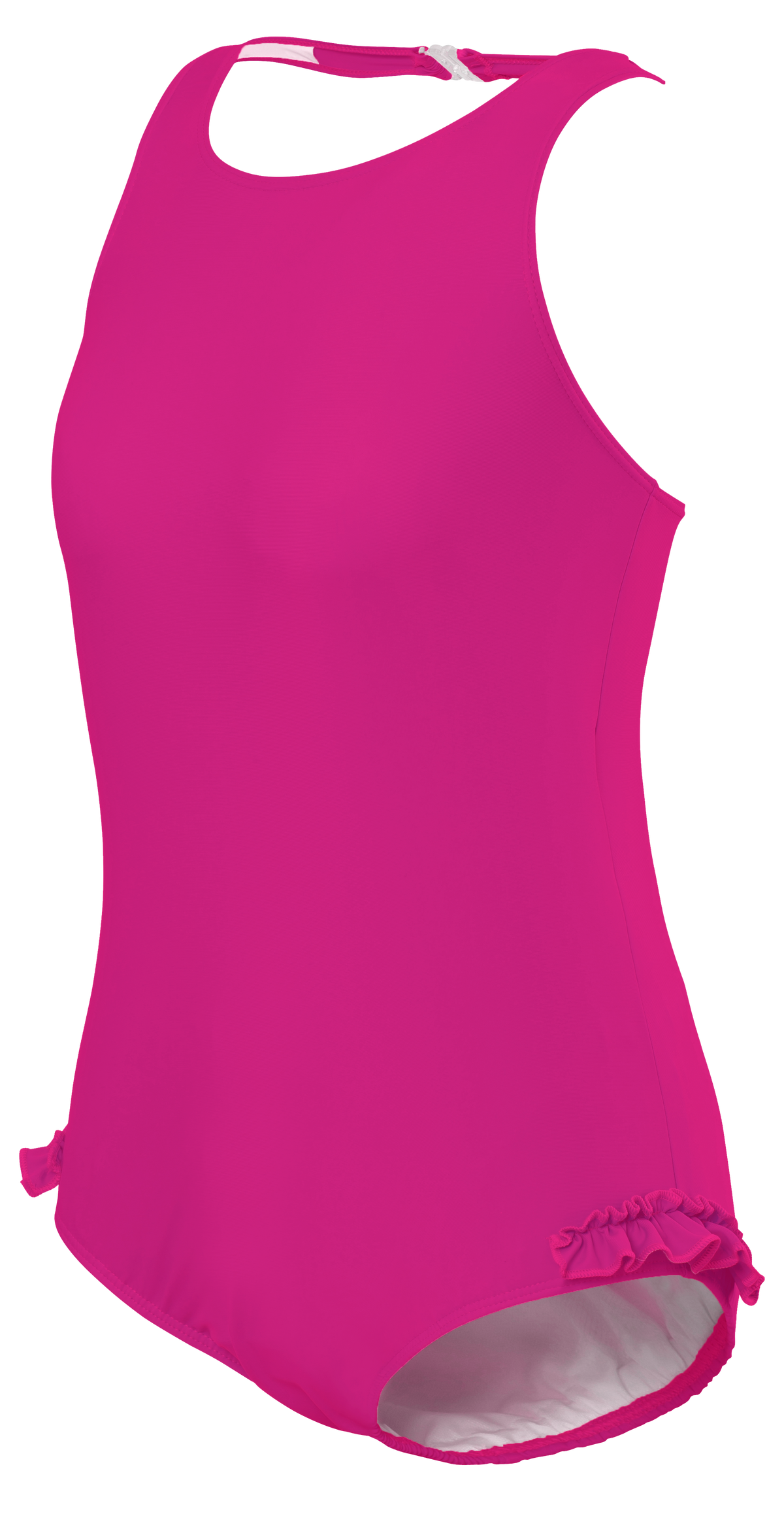 Kes Vir Girl's Halterneck Swimsuit in Thai Pink - Eco