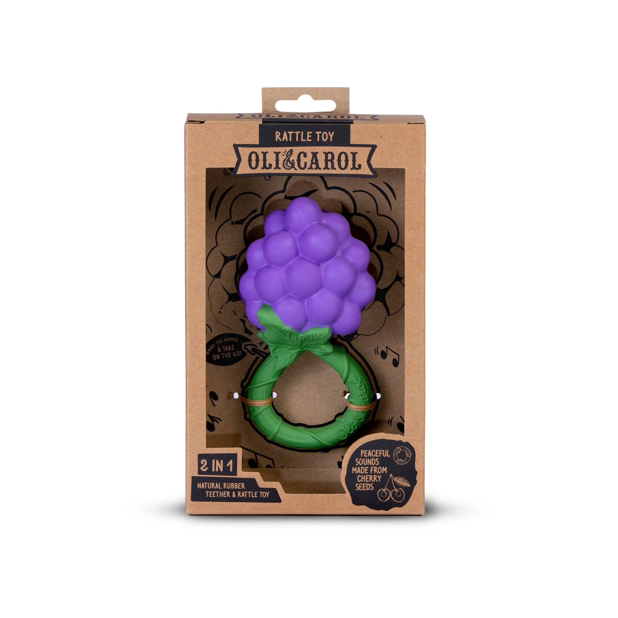 Oli & Carol Grape Baby Rattle & Teether