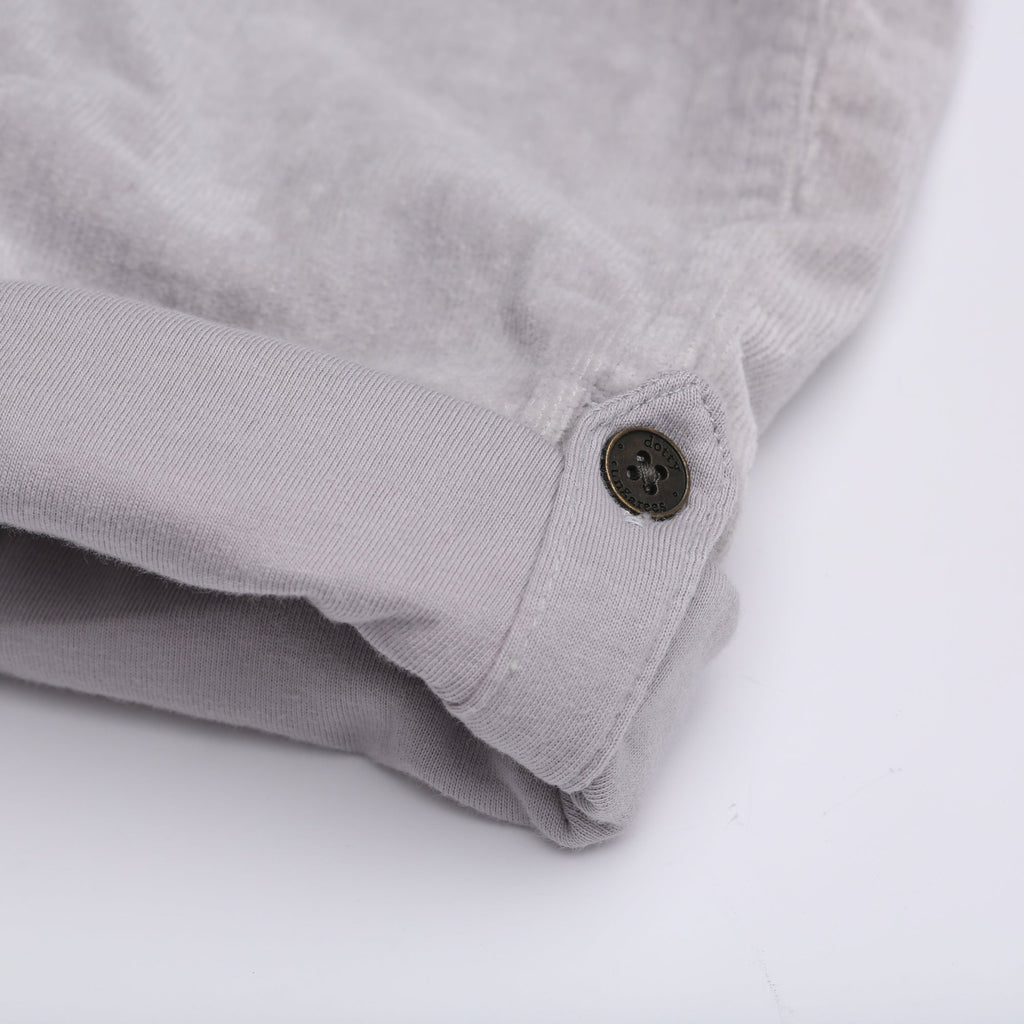 Dotty Dungarees Corduroy Dungarees - Fog (Pale Grey)