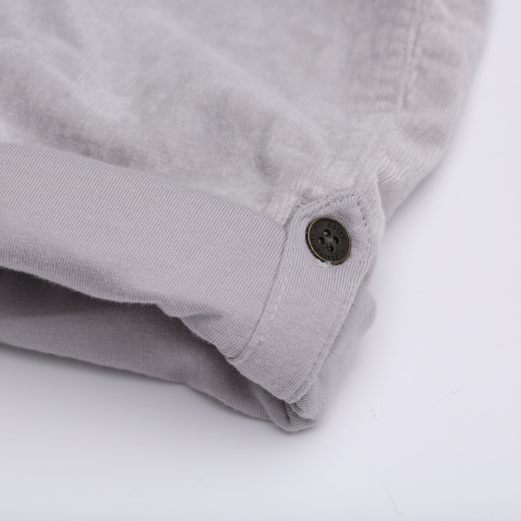 Dotty Dungarees Corduroy Dungarees - Fog (Pale Grey)