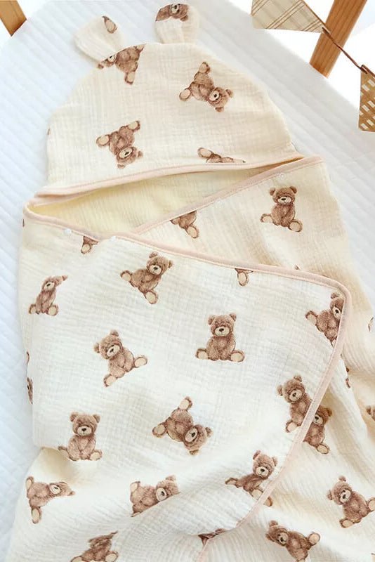Cozy Crew Club - Baby Bear Hooded Bath Towel