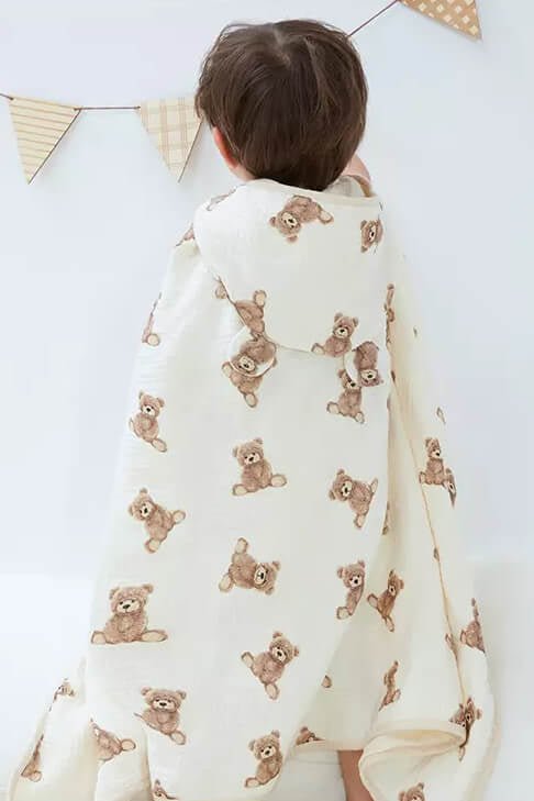 Cozy Crew Club - Baby Bear Hooded Bath Towel