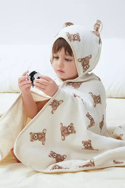 Cozy Crew Club - Baby Bear Hooded Bath Towel