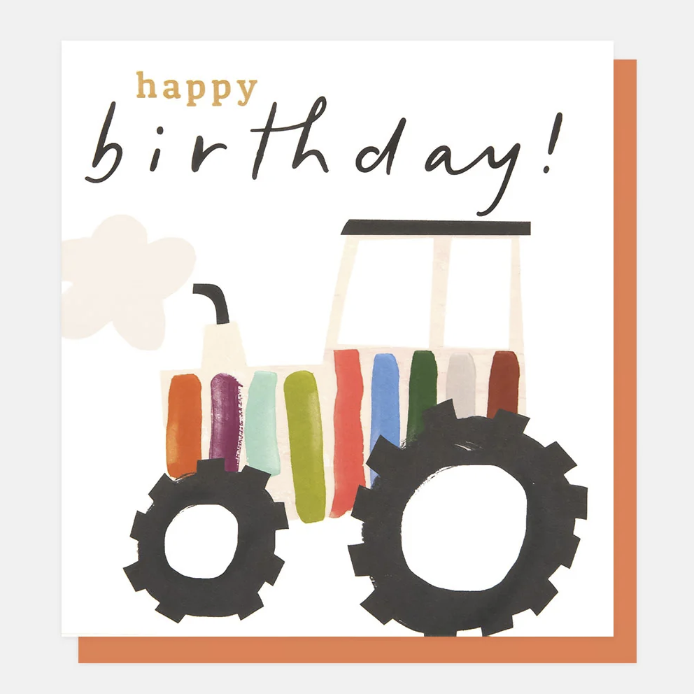 Caroline Gardner Greetings Card - Happy Birthday Colourful Tractor
