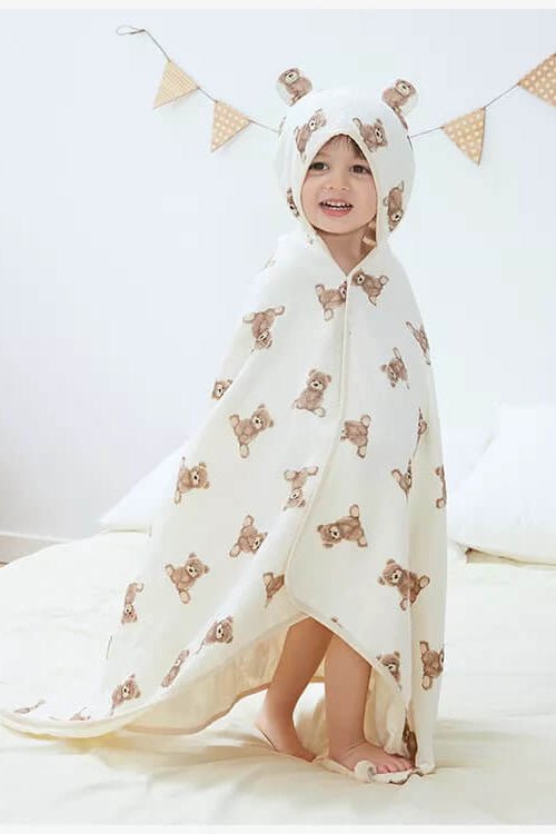 Cozy Crew Club - Baby Bear Hooded Bath Towel