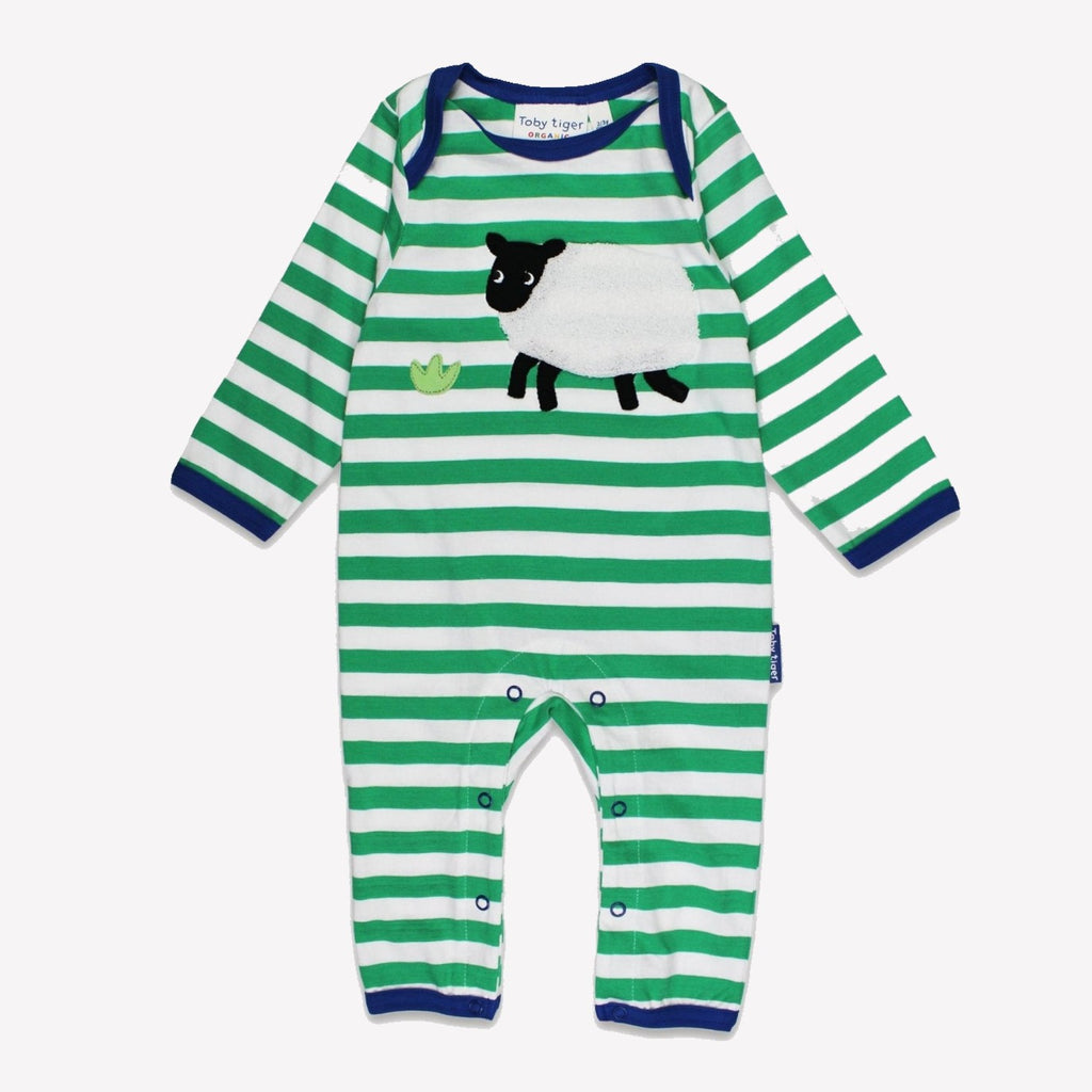 Organic Applique Sleepsuit - Hillside Sheep