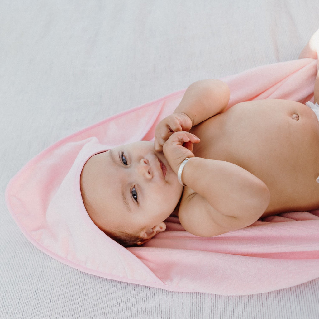 Mum 2 Mum Hooded Towel - Baby Pink