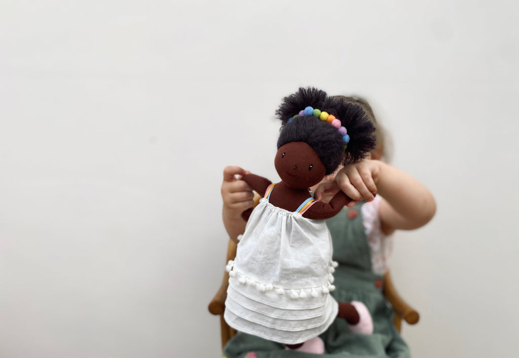 ThreadBear Design Esme Rainbow Rag Doll