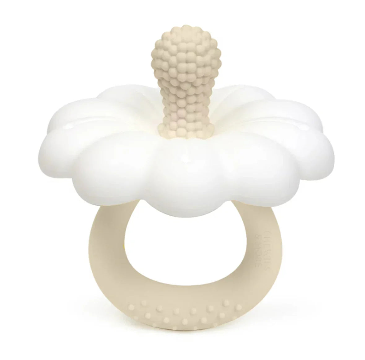 Chewies&more - Silicone Teething Toy - Daisy - Beige/White