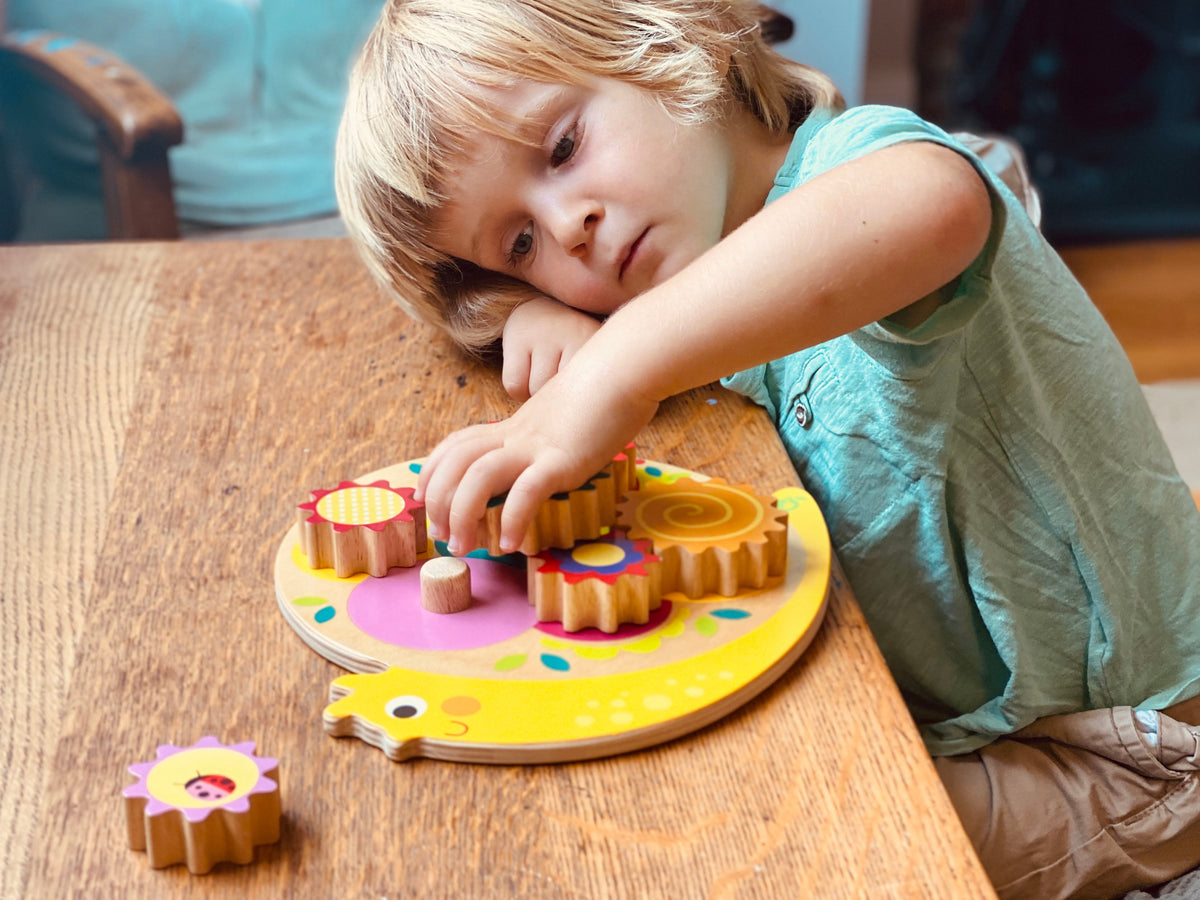 Tender Leaf Snail Whirls Wooden Cog Toy