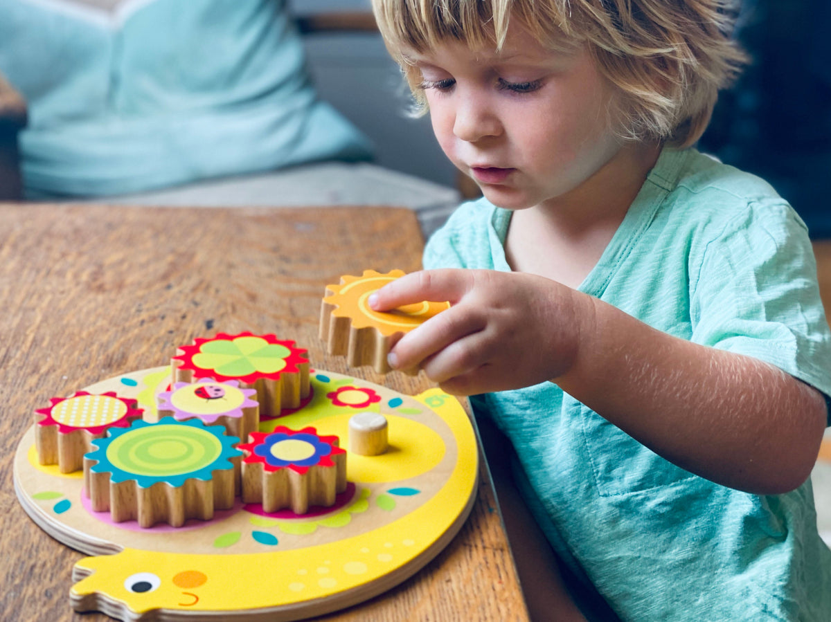 Tender Leaf Snail Whirls Wooden Cog Toy