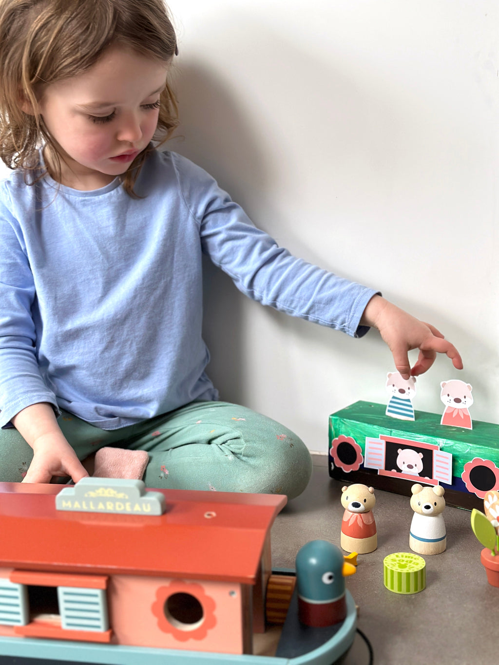 Wooden Little Otter Canal Boat Playset