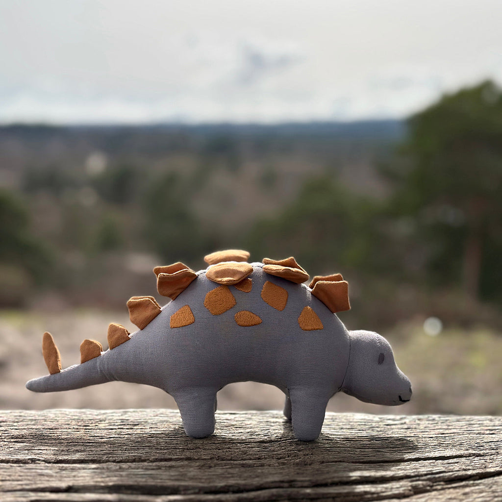 ThreadBear Design Steggy Linen Dinosaur Toy