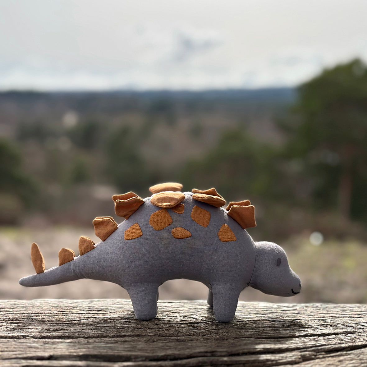 ThreadBear Design Steggy Linen Dinosaur Toy