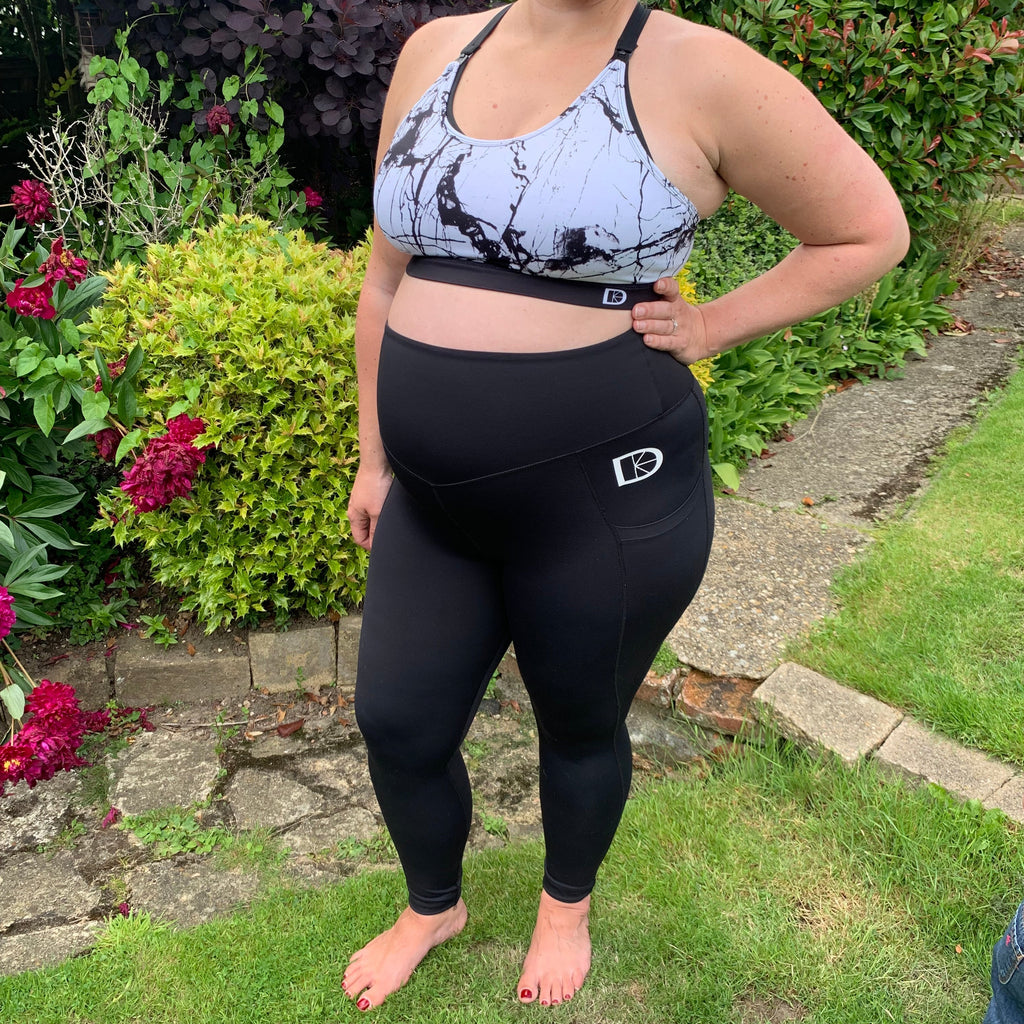 Maternity & Postnatal Active Support Leggings - Black