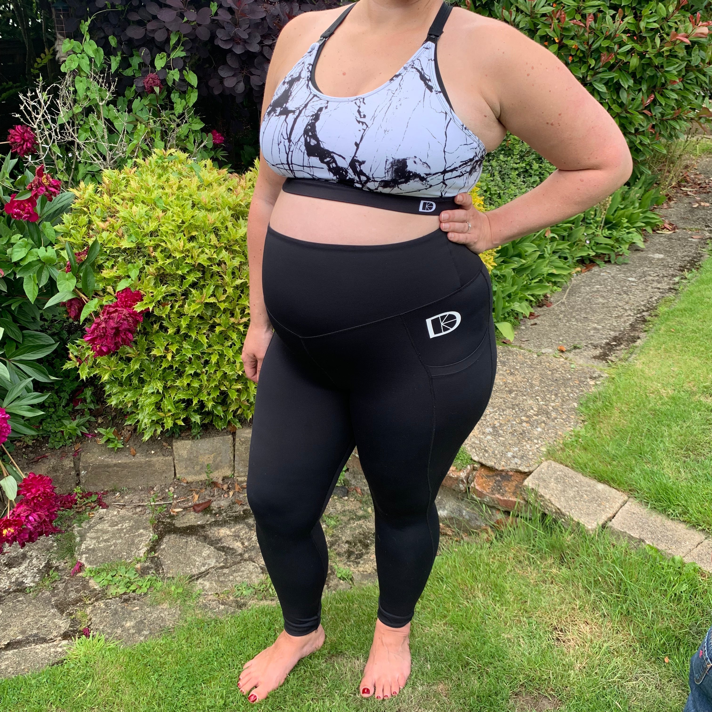 Maternity & Postnatal Active Support Leggings - Black