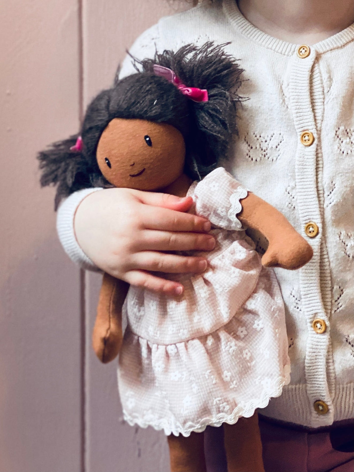 ThreadBear Design Mia Pink Rag Doll